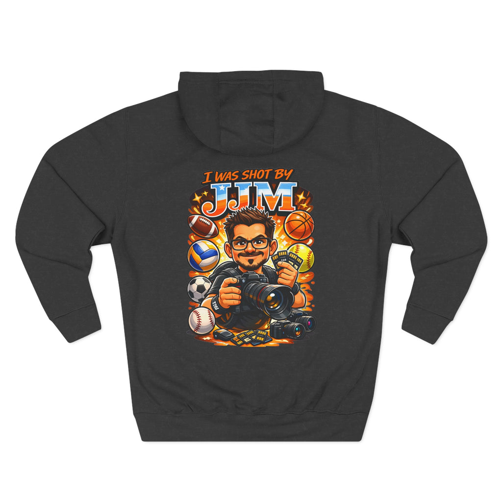 Sports Photographer Hoodie – “I Was Shot By JJM” Graphic Fleece Hoodie