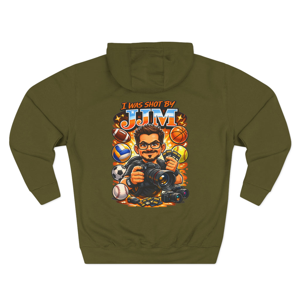Sports Photographer Hoodie – “I Was Shot By JJM” Graphic Fleece Hoodie