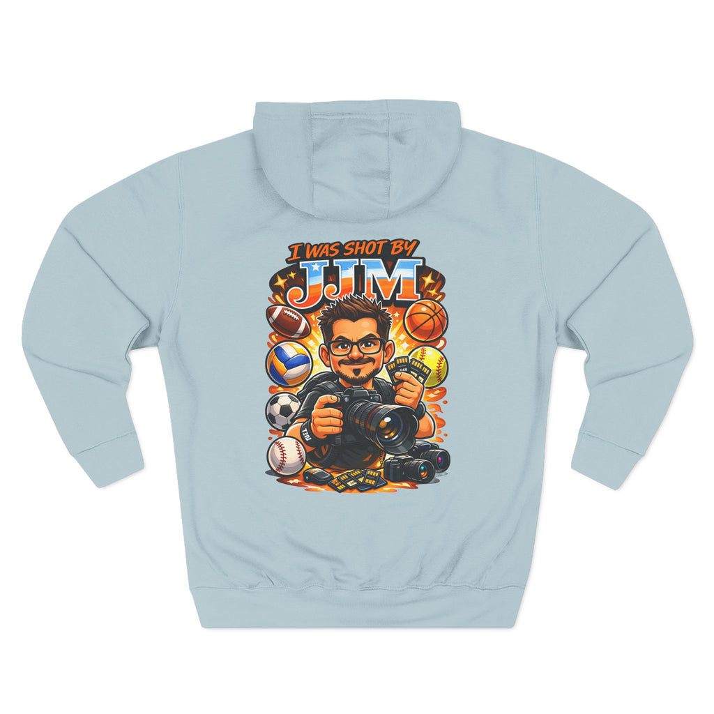Sports Photographer Hoodie – “I Was Shot By JJM” Graphic Fleece Hoodie