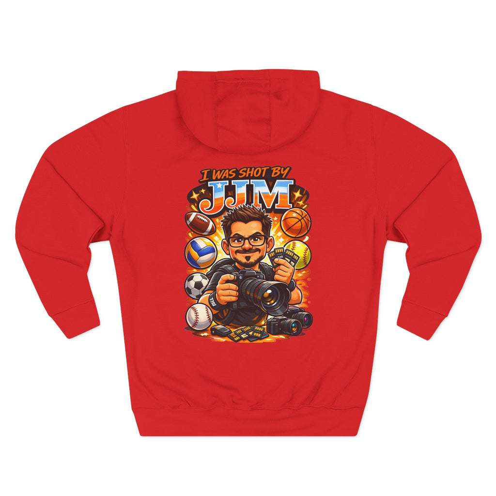 Sports Photographer Hoodie – “I Was Shot By JJM” Graphic Fleece Hoodie