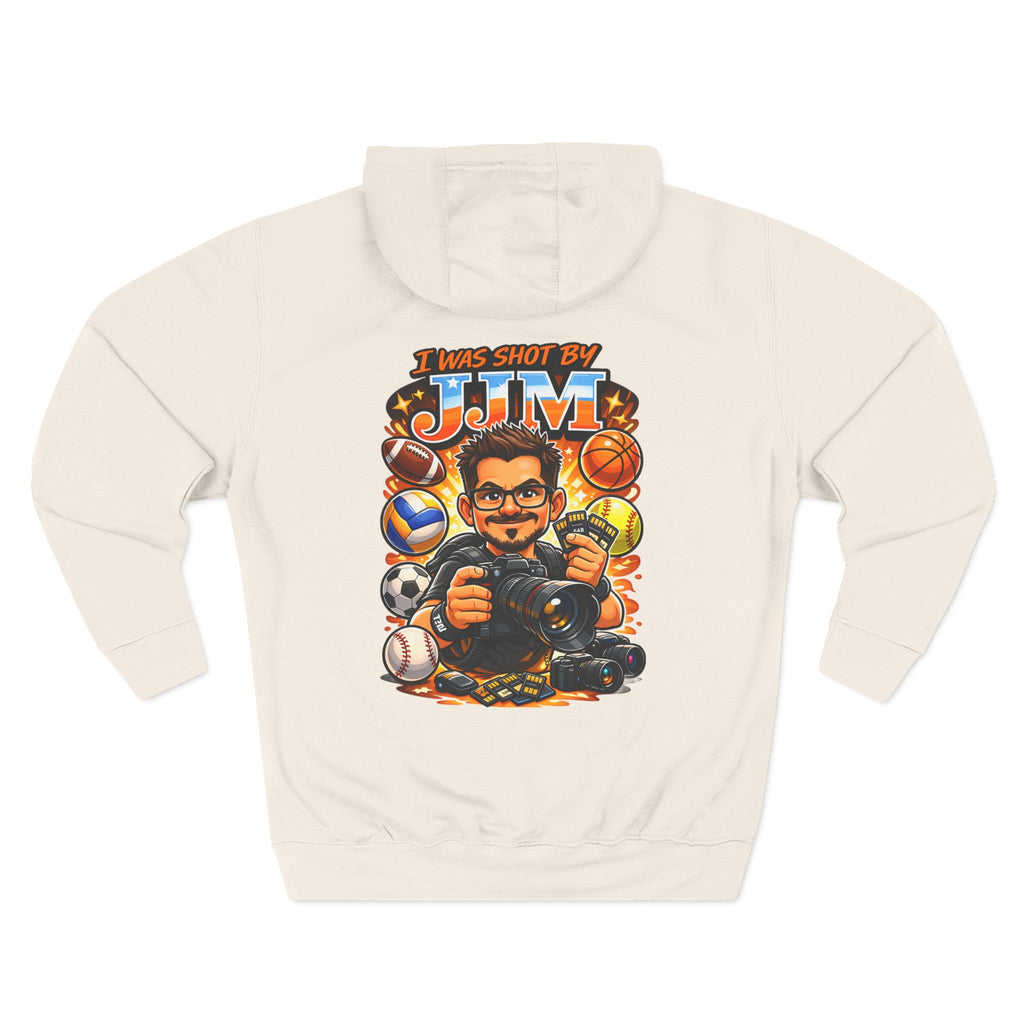 Sports Photographer Hoodie – “I Was Shot By JJM” Graphic Fleece Hoodie