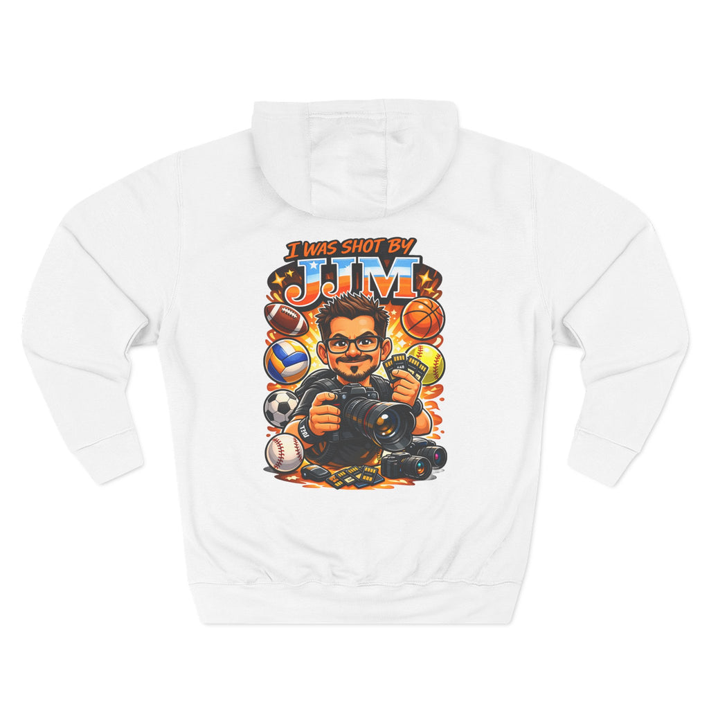 Sports Photographer Hoodie – “I Was Shot By JJM” Graphic Fleece Hoodie