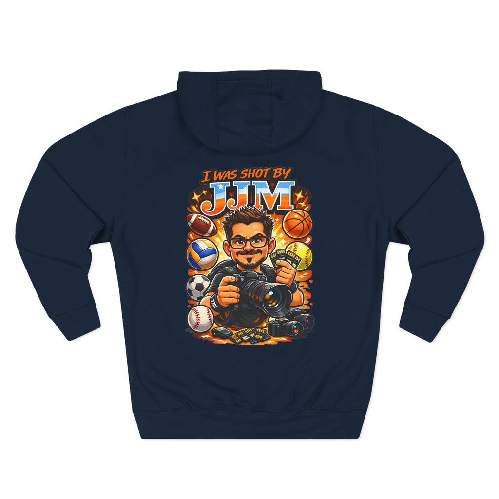 Sports Photographer Hoodie – “I Was Shot By JJM” Graphic Fleece Hoodie